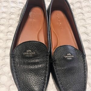 Coach black loafers